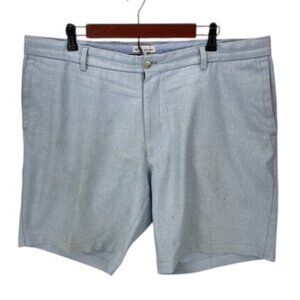 Peter Millar Chino Shorts Men’s Size 38 Blue Pastel Flat Front 9” Inseam Casual